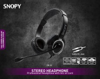 Snopy SN-X4 Siyah Mikrofonlu Kulaklık call center kulakliği olarakta kullanılabilir
